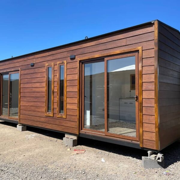 Cabaña Modular 8x3m | 1 Dormitorio, Baño Completo, Cocina